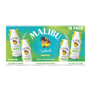 Products: Malibu & Pineapple 4% 250ml (10 Cans)