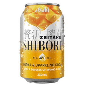 Products: Asahi Shibori Vodka & Sparkling Soda Mango 4% 330ml (4 Cans)