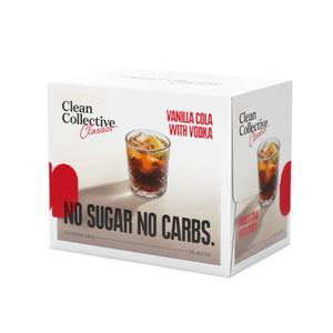 Clean Collective Vanilla Cola with Vodka 5% 250ml (6 Cans)
