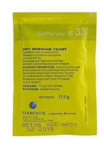 Products: SafAle S-33 Yeast 11.5gm - Craft in-home