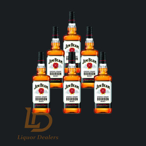 bourbon: 6x Jim beam White 1 Litre (Case Deal)