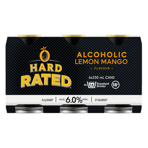rtd: Hard Rated Alcoholic Lemon Mango Cans 6pk