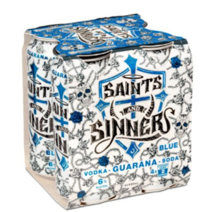 Rtd Ready To Drink: Saints & Sinners Blue 4pk Cans