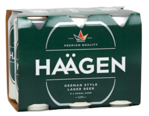 Lager: Haagen 6x440ml Cans