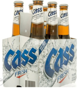Beer: Cass Fresh Pale Lager 6x355B
