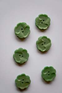Vintage Buttons - Green Blossom Small
