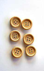 Notions: Four Hole Bamboo Buttons