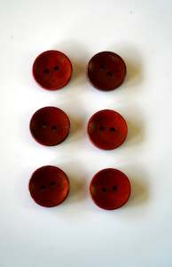 Red Brown Wooden Buttons