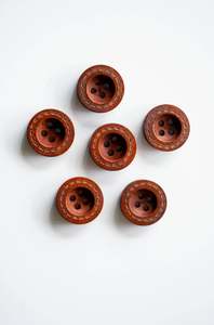 4 Hole Running Stitch Wooden Buttons