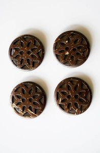 Star Flower Coconut Buttons - Large