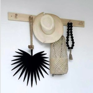 Wall Decor: Fan Palm Leaf BLACK