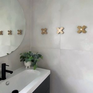 Wall Hooks: Outdoor Wall Hook Cross GOLD