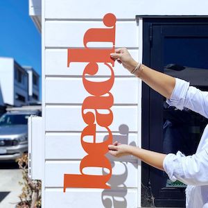 Christmas Gift Guide: Beach Wall Word Orange