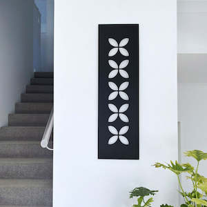 Frangipani Wall Art Large Black