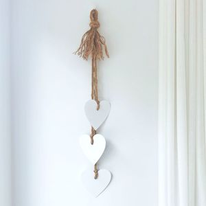 All Wall Art: Hearts Wall Hanging, White