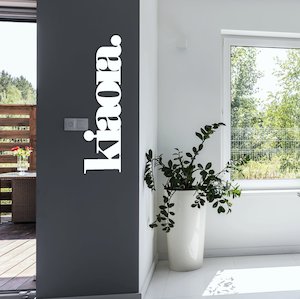 All Wall Art: kia ora word (white)