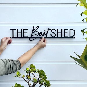 Floating Family, Home or Business name - cursive font