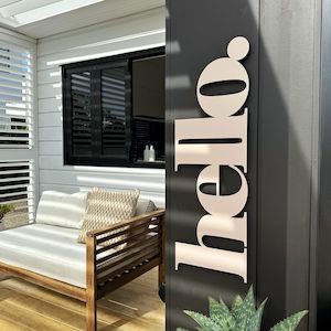 Hello Wall Word Blush