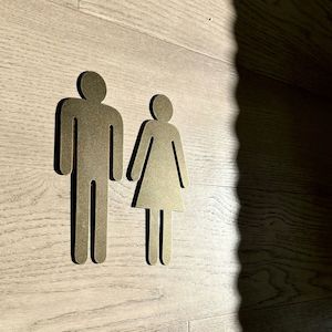 Bronze / Pewter Bathroom Symbols (20cm tall)