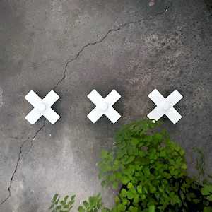 Wall Hooks: outdoor wall hook | cross | white