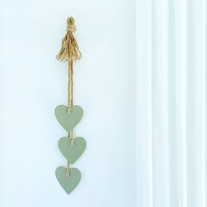 Sage: hearts wall hanging | sage