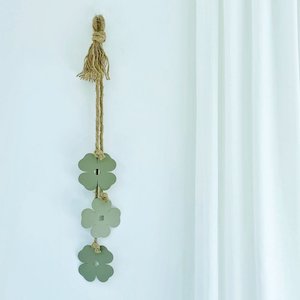 Sage: 4 leaf clover wall hanging | sage