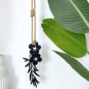 Wall Art: mānuka wall hanging | black | small