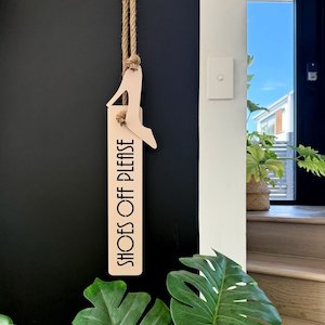 shoes off heel wall decor | blush