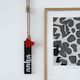aroha & heart wall hanging | black w red heart
