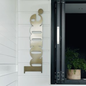 Wall Art: home wall word | bronze/pewter
