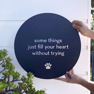 some things fill your heart wall art | black