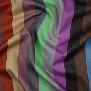 House Of Hackney: Iridis Prism Stripe Cotton Satin