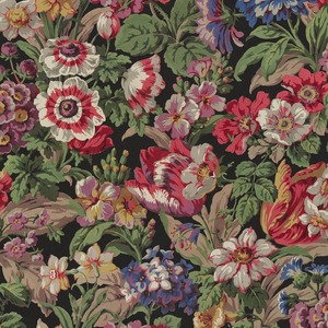 House Of Hackney: Florescence Noir Cotton Linen Fabric