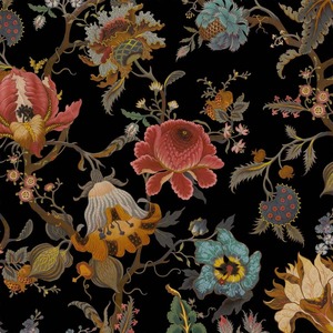 Artemis Black Velvet Fabric