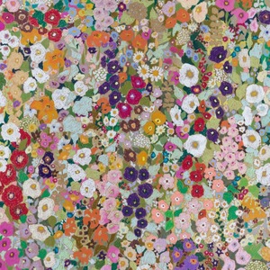 House Of Hackney: Hollyhocks Spring Velvet Fabric