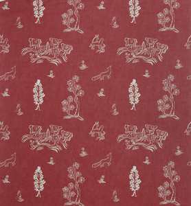 Friendly Folk Huntsman Red Fabric