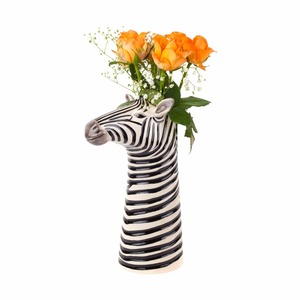 Quail Ceramics: Zebra Flower Vase