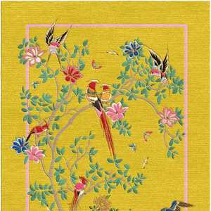 Birdsong Yellow 274x183cm Hand Tufted Rug