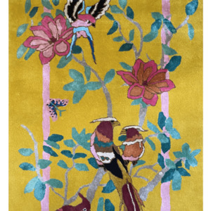 Wendy Morrison Rugs: Birdsong Yellow Hand Tufted Rug PRE ORDER