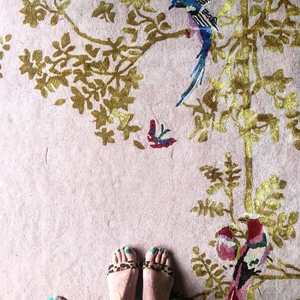 Jardin de Orient Pink & Gold Hand Tufted Rug PRE ORDER.