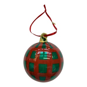 Christmas: Gingham Bauble Red and Green