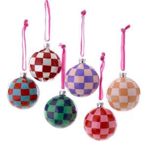 Christmas: Checker Bauble Blue and Green