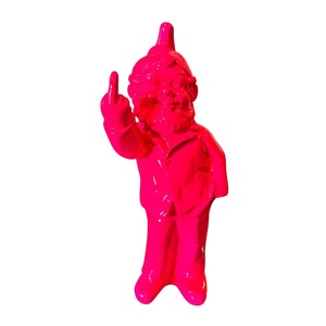 Christmas: Resin Gnome Figurine – Neon Pink