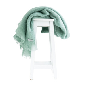 Windermere Mint Mohair Throw