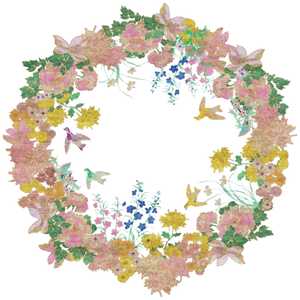 Designer Rugs: One Hundred Flowers 240cm Circular Hand Tufted Rug