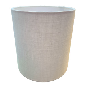 Haven Linen White 12" Drum Lampshade