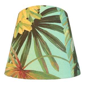 Lamp Shades: La Palma Aqua 17" Cone Lampshade