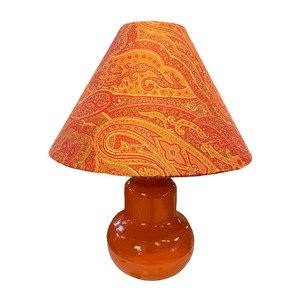 Lamp Bases: Tangerine Lacquered Wood Table Lamp Base