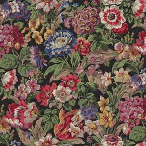 Upholstery Fabrics: Florescence Velvet - Noir PRE ORDER