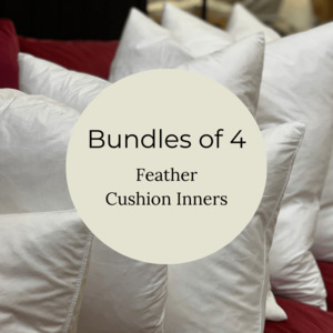 Feather Cushion Inners: Bundles of 4 Feather Cushion Inners